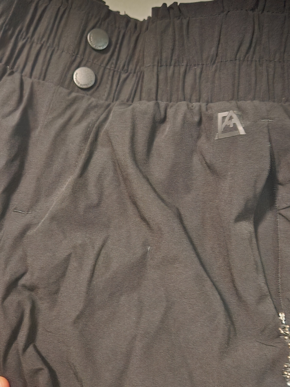 Avalanche Black Elastic High-Rise Athletic Shorts - Picture 8 of 8